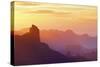 Roque Bentayga at sunset, Gran Canaria, Canary Islands, Spain, Atlantic Ocean, Europe-Neil Farrin-Stretched Canvas