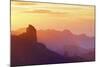 Roque Bentayga at sunset, Gran Canaria, Canary Islands, Spain, Atlantic Ocean, Europe-Neil Farrin-Mounted Photographic Print