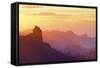 Roque Bentayga at sunset, Gran Canaria, Canary Islands, Spain, Atlantic Ocean, Europe-Neil Farrin-Framed Stretched Canvas