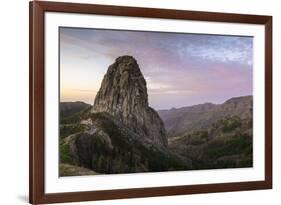 Roque De Agando in the Morning Light, La Gomera, Canary Islands, Spain-Marco Isler-Framed Photographic Print