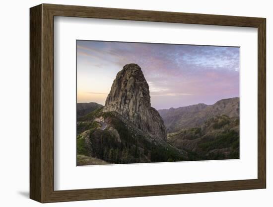 Roque De Agando in the Morning Light, La Gomera, Canary Islands, Spain-Marco Isler-Framed Photographic Print