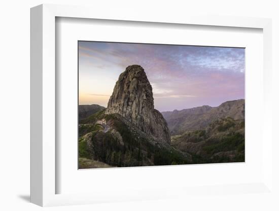 Roque De Agando in the Morning Light, La Gomera, Canary Islands, Spain-Marco Isler-Framed Photographic Print