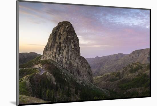 Roque De Agando in the Morning Light, La Gomera, Canary Islands, Spain-Marco Isler-Mounted Photographic Print