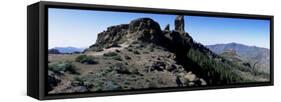 Roque Nublo, 1813M, Gran Canaria, Canary Islands, Spain, Europe-Kim Hart-Framed Stretched Canvas