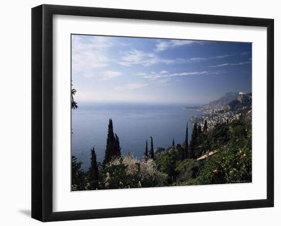 Roquebrune, View Along Coast Towards Monaco, Alpes-Maritimes, Cote d'Azur, Provence, France-Ruth Tomlinson-Framed Photographic Print