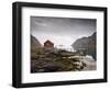 Rorbu and Jetty on Fjord, Lofoten Islands, Norway, Scandinavia, Europe-Purcell-Holmes-Framed Photographic Print