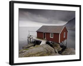 Rorbu on Stilts by Fjord, Lofoten Islands, Norway, Scandinavia, Europe-Purcell-Holmes-Framed Photographic Print