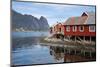 Rorbu, traditional fishermen's cabins now used for tourist accommodation in Reine-Ellen Rooney-Mounted Photographic Print