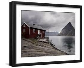 Rorbuer on Fjord with Mountains, Lofoten Islands, Norway, Scandinavia, Europe-Purcell-Holmes-Framed Photographic Print