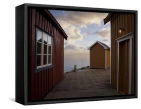 Rorbuer on Jetty, Lofoten Islands, Norway, Scandinavia, Europe-Purcell-Holmes-Framed Stretched Canvas