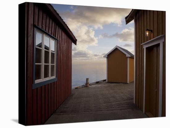 Rorbuer on Jetty, Lofoten Islands, Norway, Scandinavia, Europe-Purcell-Holmes-Stretched Canvas