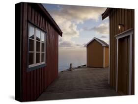 Rorbuer on Jetty, Lofoten Islands, Norway, Scandinavia, Europe-Purcell-Holmes-Stretched Canvas