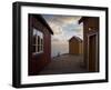 Rorbuer on Jetty, Lofoten Islands, Norway, Scandinavia, Europe-Purcell-Holmes-Framed Photographic Print