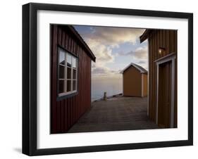 Rorbuer on Jetty, Lofoten Islands, Norway, Scandinavia, Europe-Purcell-Holmes-Framed Photographic Print