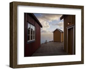 Rorbuer on Jetty, Lofoten Islands, Norway, Scandinavia, Europe-Purcell-Holmes-Framed Photographic Print