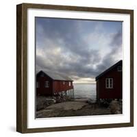 Rorbuer on Stilts at Waters Edge, Lofoten Islands, Norway, Scandinavia, Europe-Purcell-Holmes-Framed Photographic Print