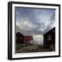 Rorbuer on Stilts at Waters Edge, Lofoten Islands, Norway, Scandinavia, Europe-Purcell-Holmes-Framed Photographic Print