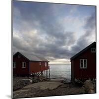 Rorbuer on Stilts at Waters Edge, Lofoten Islands, Norway, Scandinavia, Europe-Purcell-Holmes-Mounted Photographic Print
