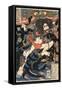 Rori Hakucho Chojun-Utagawa Kuniyoshi-Framed Stretched Canvas