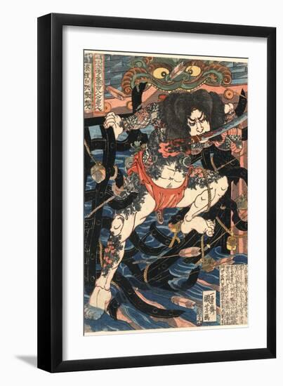 Rori Hakucho Chojun-Utagawa Kuniyoshi-Framed Giclee Print