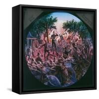 Rorke's Drift Soldiers and Natives Fighting-null-Framed Stretched Canvas