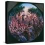 Rorke's Drift Soldiers and Natives Fighting-null-Stretched Canvas