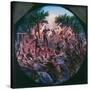 Rorke's Drift Soldiers and Natives Fighting-null-Stretched Canvas