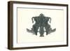 Rorschach Test in Black-null-Framed Art Print