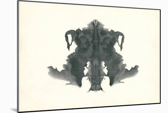 Rorschach Test in Black-null-Mounted Art Print