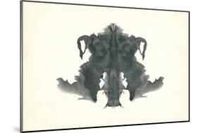 Rorschach Test in Black-null-Mounted Art Print