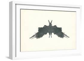 Rorschach Test in Black-null-Framed Art Print