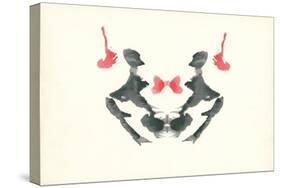 Rorschach Test in Red and Black-null-Stretched Canvas