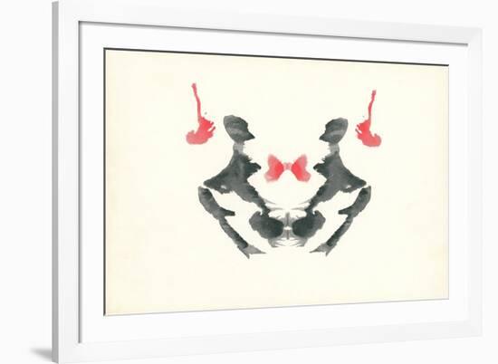 Rorschach Test in Red and Black-null-Framed Art Print