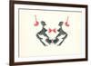 Rorschach Test in Red and Black-null-Framed Art Print