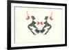 Rorschach Test in Red and Black-null-Framed Art Print