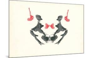 Rorschach Test in Red and Black-null-Mounted Art Print