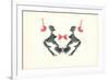 Rorschach Test in Red and Black-null-Framed Premium Giclee Print