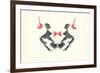 Rorschach Test in Red and Black-null-Framed Premium Giclee Print