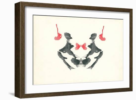 Rorschach Test in Red and Black-null-Framed Art Print