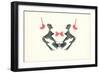 Rorschach Test in Red and Black-null-Framed Art Print