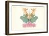 Rorschach Test in Red, Green and Orange-null-Framed Art Print