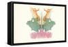 Rorschach Test in Red, Green and Orange-null-Framed Stretched Canvas