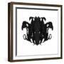 Rorschach type inkblot-Spencer Sutton-Framed Art Print