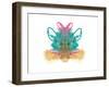 Rorschach type inkblot-Spencer Sutton-Framed Art Print