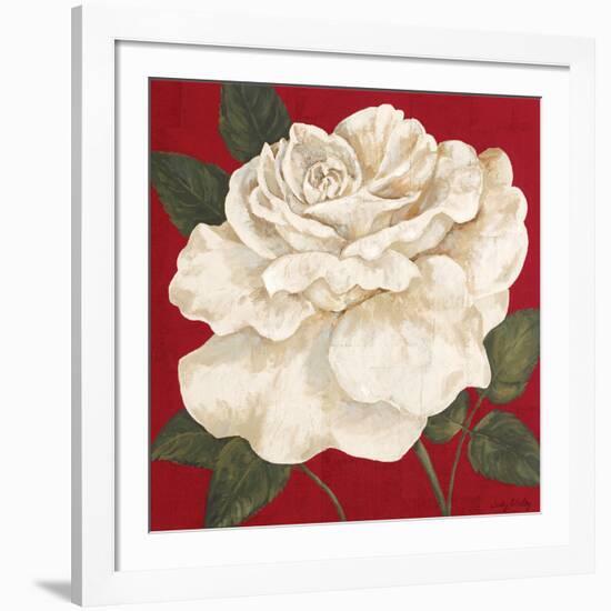 Rosa Blanca Grande II-Judy Shelby-Framed Art Print