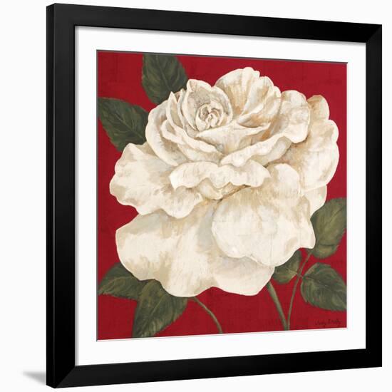 Rosa Blanca Grande II-Judy Shelby-Framed Art Print