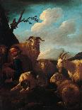 Shepherd with Animals-Rosa da Tivoli,-Framed Stretched Canvas