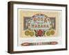 Rosa de la Habana Brand Cigar Box Label-Lantern Press-Framed Art Print