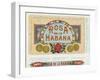 Rosa de la Habana Brand Cigar Box Label-Lantern Press-Framed Art Print