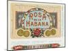 Rosa de la Habana Brand Cigar Box Label-Lantern Press-Mounted Art Print